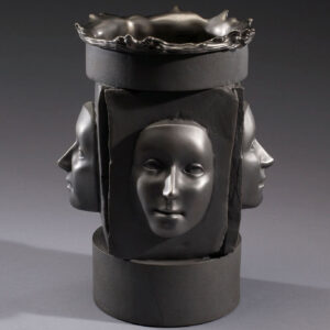 Mike Leckie Sculptor Four Face Vase